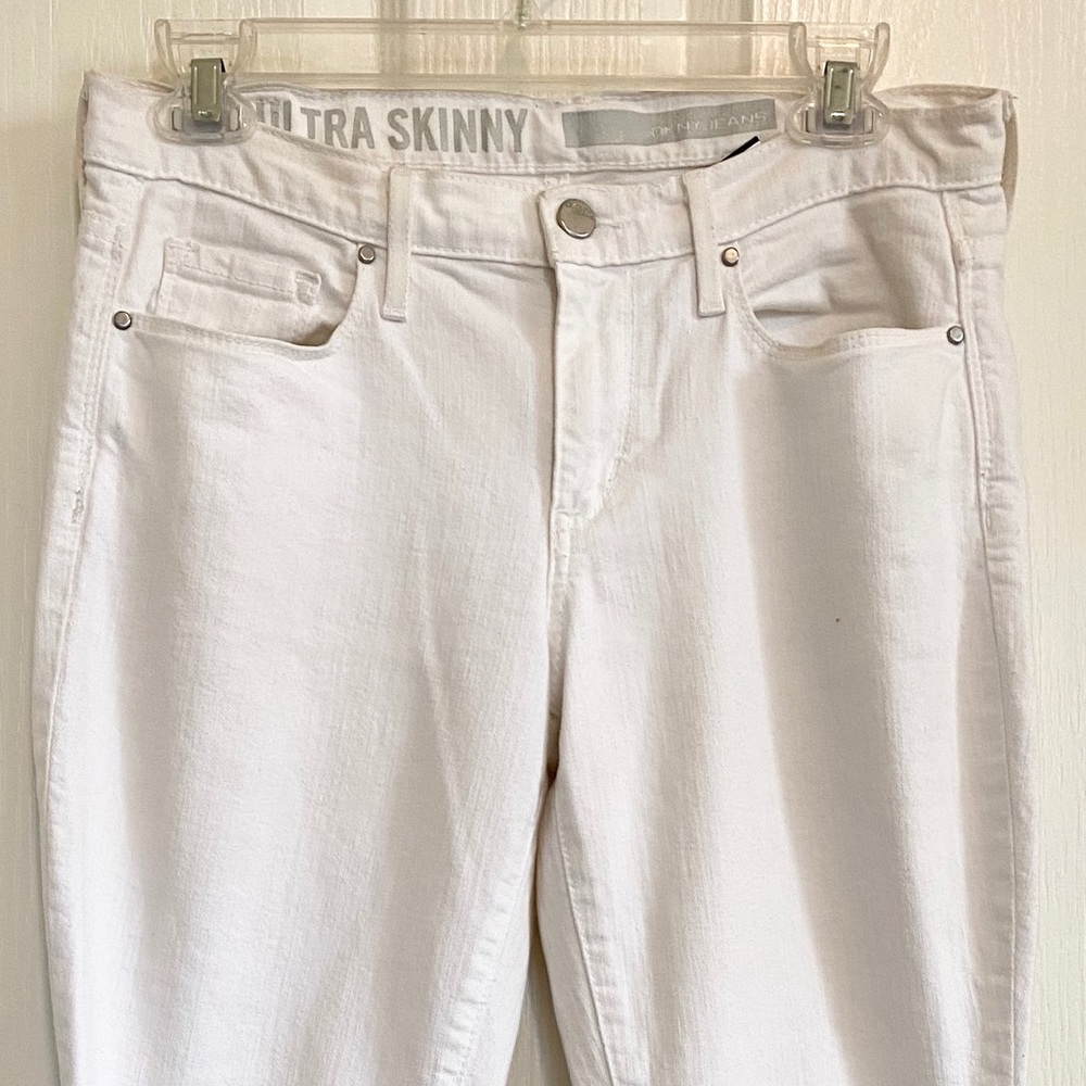 Cute white skinny jeans, DKNY, sz 4 - Picture 4 of 8